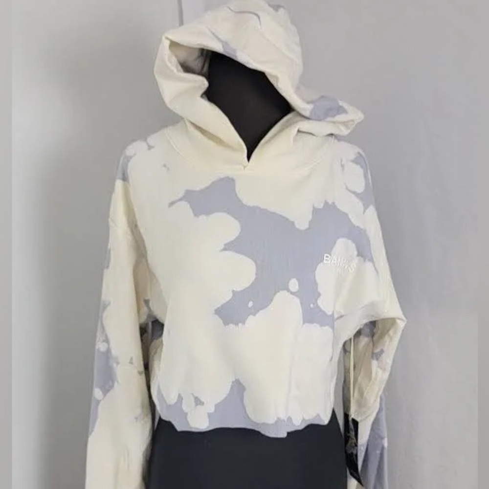 Bananas Monkey Off the Wall Cropped Hoodie - S/M (Lavender & White)